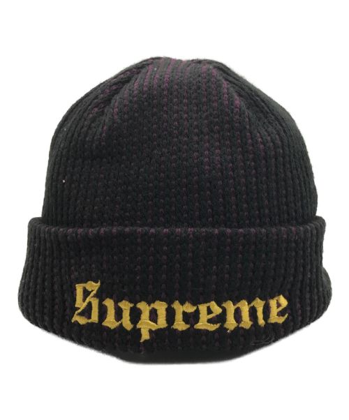 SUPREME（シュプリーム）SUPREME (シュプリーム) 2Tone Rib Beanie パープル×ブラックの古着・服飾アイテム