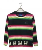 AWAKEアウェイク）の古着「Striped llama longsleeve T」｜ブラック