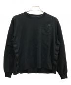 sacaiサカイ）の古着「S Cotton Jersey L/S T-Shirt」｜ブラック