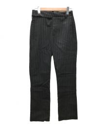 DELADA（デラダ）の古着「DE RAW EDGED RIPPED WAISTBELT SLIM TROUSERS」｜ブラック