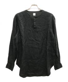 RHC Ron Herman（アールエイチシー ロンハーマン）の古着「Herdmans Hemp Collarless Shirt」｜ブラック