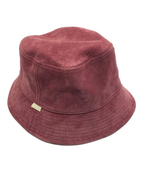 KEBOZ（ケボズ）KEBOZ (ケボズ) PIGSKIN BUCKET HAT/ ピッグスキンバケットハット ピンクの古着・服飾アイテム