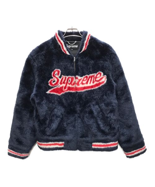 SUPREME（シュプリーム）SUPREME (シュプリーム) FAUX FUR VARSITY JACKET ネイビー サイズ:Mの古着・服飾アイテム