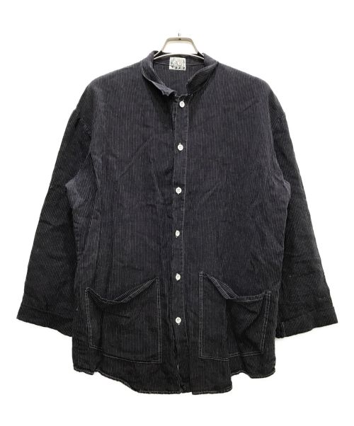 Tender（テンダー）Tender (テンダー) WEAVER’S STOCK LONG SLEEVED HIGHBACK SHIRT ネイビー サイズ:3の古着・服飾アイテム