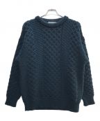 ARAN SWEATER MARKETアランセーターマーケット）の古着「【OLD】フィッシャーマンニット」｜ネイビー×グリーン