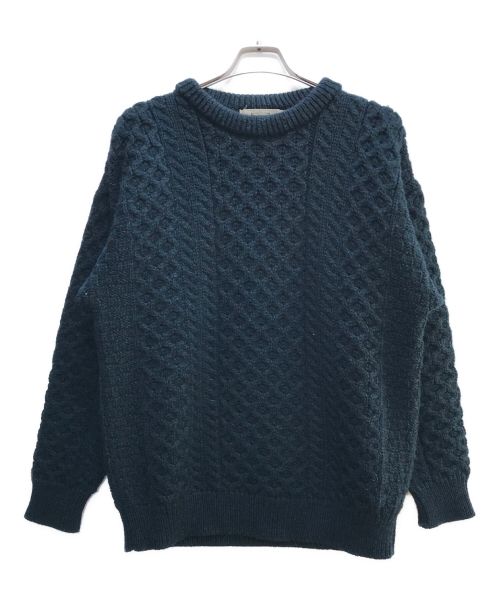 ARAN SWEATER MARKET（アランセーターマーケット）ARAN SWEATER MARKET (アナンセーターマーケット) 【OLD】フィッシャーマンニット ネイビー×グリーン サイズ:XLの古着・服飾アイテム