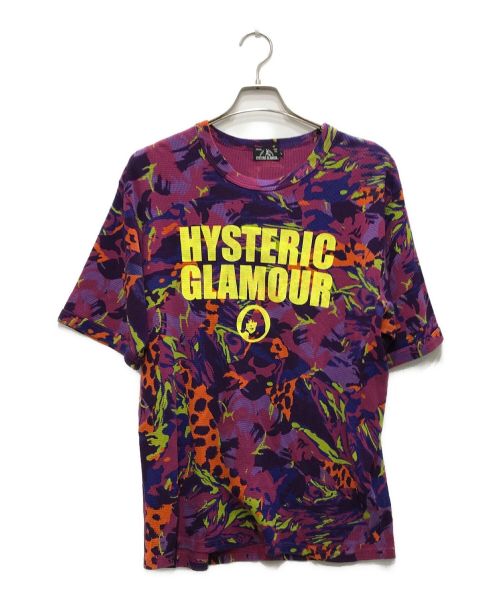 Hysteric Glamour（ヒステリックグラマー）Hysteric Glamour (ヒステリックグラマー) CIRCLE GIRL LOGO Tシャツ パープル サイズ:Lの古着・服飾アイテム