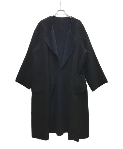 6(ROKU) BEAUTY&YOUTH（ロク ビューティーアンドユース）6(ROKU) BEAUTY&YOUTH (ロク ビューティーアンドユース) REVERSIBLE SEWING NO COLLAR COAT ネイビー×ブラック サイズ:36の古着・服飾アイテム