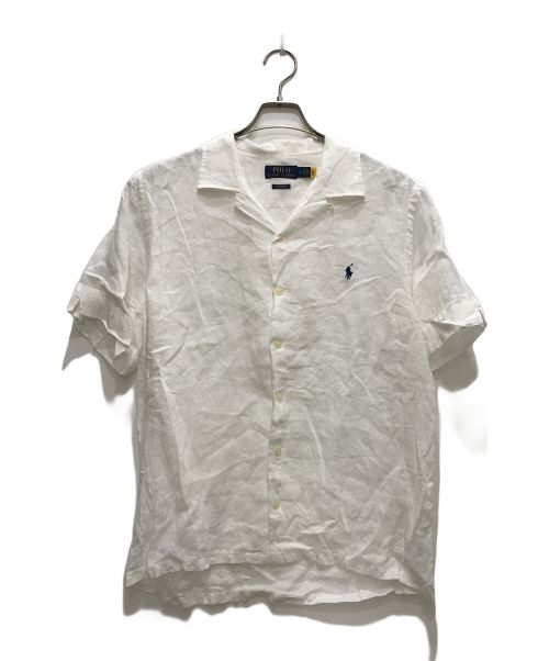 POLO RALPH LAUREN（ポロ・ラルフローレン）POLO RALPH LAUREN (ポロ・ラルフローレン) Classic Fit Linen Camp Shirt/クラシックフィットリネンキャンプシャツ ホワイト サイズ:Mの古着・服飾アイテム