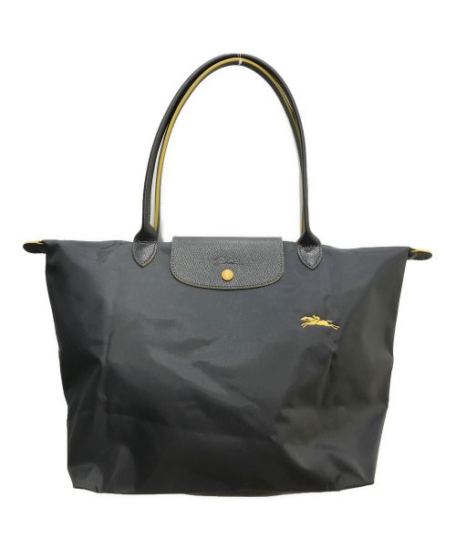 LONGCHAMP（ロンシャン）LONGCHAMP (ロンシャン) ルプリアージュ トートバッグ グレー×イエローの古着・服飾アイテム