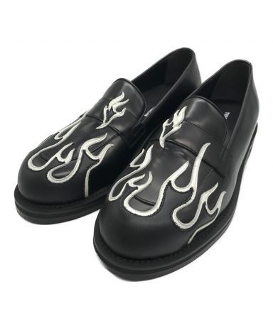 【中古・古着通販】TENDER PERSON (テンダーパーソン) FLAME PATTERN LOAFER ブラック  サイズ:270｜ブランド・古着通販 トレファク公式【TREFAC FASHION】スマホサイト