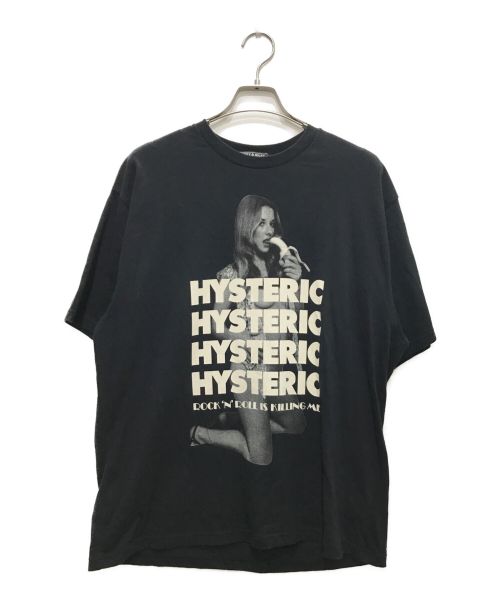 Hysteric Glamour（ヒステリックグラマー）Hysteric Glamour (ヒステリックグラマー) MORNING LUCK T ブラック サイズ:XLの古着・服飾アイテム