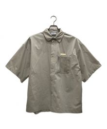 KEBOZ（ケボズ）の古着「MESH POCKET SHIRT/メッシュポケットシャツ」｜ベージュ