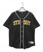 stussyステューシー）の古着「MESH BASEBALL TOP」｜ブラック