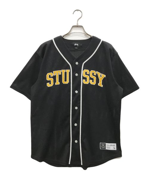 stussy（ステューシー）stussy (ステューシー) MESH BASEBALL TOP ブラック サイズ:Lの古着・服飾アイテム