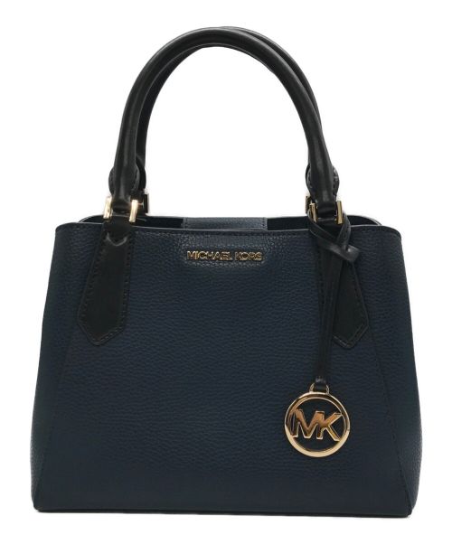 MICHAEL KORS（マイケルコース）MICHAEL KORS (マイケルコース) 2WAYバッグ ネイビー×ブラックの古着・服飾アイテム