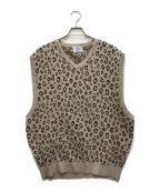 KEBOZケボズ）の古着「LEOPARD KNIT VEST/レオパードニットベスト」｜ベージュ