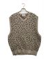 KEBOZ（ケボズ）の古着「LEOPARD KNIT VEST/レオパードニットベスト」｜ベージュ