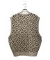 KEBOZ (ケボズ) LEOPARD KNIT VEST/レオパードニットベスト ベージュ サイズ:LARGE：4800円