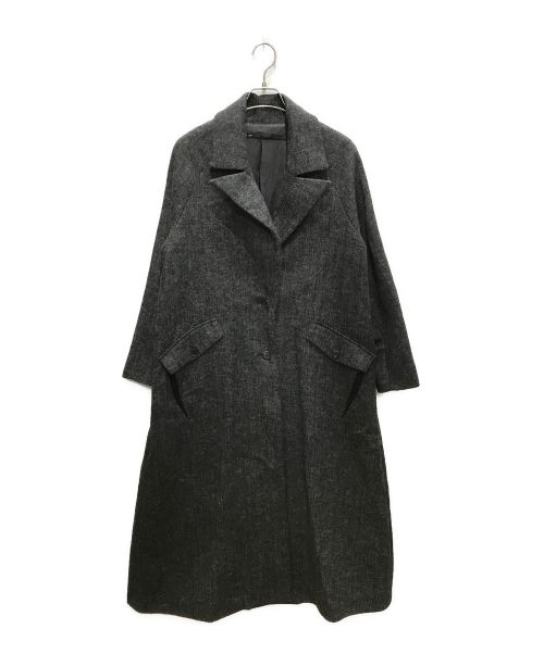 muller of yoshiokubo（ミュラーオブヨシオクボ）muller of yoshiokubo (ミュラーオブヨシオクボ) Herringbone Long Coat グレー サイズ:SIZE 36の古着・服飾アイテム