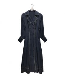 Ameri（アメリ）の古着「LOOSE TRENCH LIKE DRESS/ルーズトレンチライクドレス」｜ネイビー