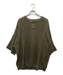 yashiki（ヤシキ）の古着「Asasuzu Henley Knit」｜オリーブ