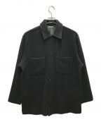 AURALEEオーラリー）の古着「CASHMERE WOOL BRUSHED JERSEY BIG SHIRTS」｜グレー