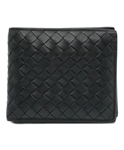 BOTTEGA VENETA（ボッテガベネタ）BOTTEGA VENETA (ボッテガベネタ) 2つ折り財布 ブラックの古着・服飾アイテム