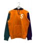 SUPREME（シュプリーム）の古着「S Logo Colorblocked Hooded Sweatshirt」｜オレンジ×ブラック