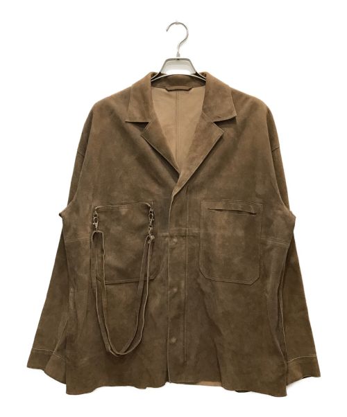 YOKE（ヨーク）YOKE (ヨーク) SUEDE OUT-OFF SHIRTS JACKET ブラウン サイズ:3の古着・服飾アイテム