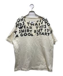 MM6 Maison Margiela（エムエムシックス メゾンマルジェラ）の古着「エイズプリント半袖スウェット」｜ベージュ