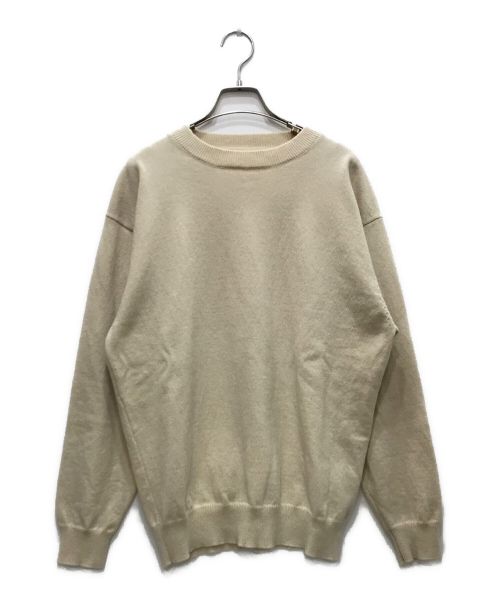 Yonetomi NEW BASIC（ヨネトミニューベーシック）Yonetomi NEW BASIC (ヨネトミニューベーシック) RIGID CASHMERE SWEATER/リジッドカシミヤセーター ベージュ サイズ:3の古着・服飾アイテム