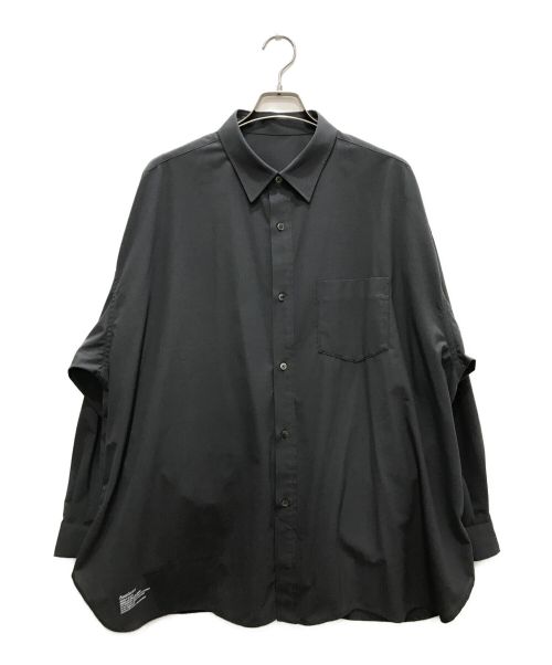 FreshService（フレッシュサービス）FreshService (フレッシュサービス) WOOLY CLOTH REGULAR COLLAR SHIRT グレー サイズ:FREEの古着・服飾アイテム