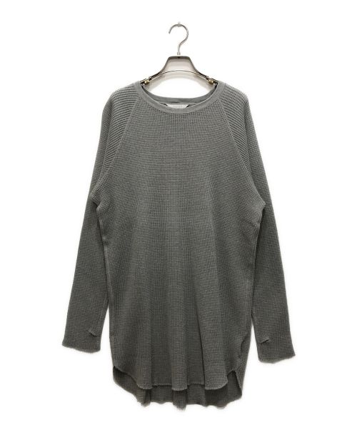 UNUSED（アンユーズド）UNUSED (アンユーズド) Long Sleeve Waffle Long T-shirt/ロングスリーブワッフルロングカットソー グレー サイズ:4の古着・服飾アイテム