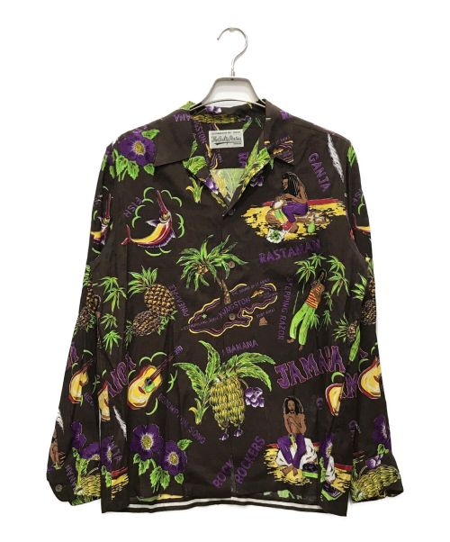 WACKO MARIA（ワコマリア）WACKO MARIA (ワコマリア) JAMAICA L/S HAWAIAN SHIRT ブラウン サイズ:Mの古着・服飾アイテム