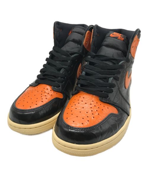 NIKE（ナイキ）NIKE (ナイキ) AIR JORDAN1 RETRO HIGH OG ブラック×オレンジ サイズ:28㎝の古着・服飾アイテム