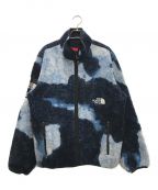 THE NORTH FACE×SUPREMEザ ノース フェイス×シュプリーム）の古着「Bleached Denim Print Fleece Jacket/ブリーチドデニムペイントフリースジャケット」｜ブルー