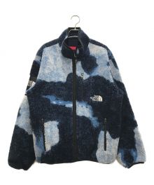 THE NORTH FACE×SUPREME（ザ ノース フェイス×シュプリーム）の古着「Bleached Denim Print Fleece Jacket/ブリーチドデニムペイントフリースジャケット」｜ブルー