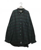 SEDAN ALL-PURPOSEセダンオールパーパス）の古着「Plaid Flannnel Big BD Shirt/コットンシャツ」｜グリーン