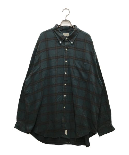 SEDAN ALL-PURPOSE（セダンオールパーパス）SEDAN ALL-PURPOSE (セダンオールパーパス) Plaid Flannnel Big BD Shirt/コットンシャツ グリーン サイズ:XXLの古着・服飾アイテム