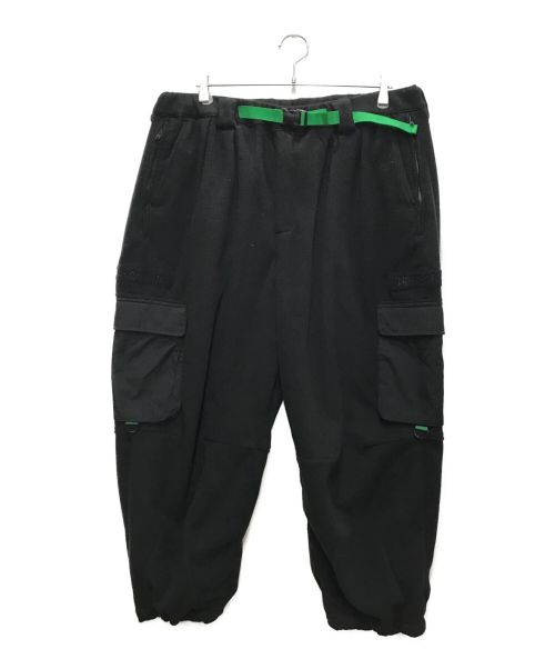 TIGHTBOOTH PRODUCTION（タイトブースプロダクション）TIGHTBOOTH PRODUCTION (タイトブースプロダクション) CHAOS FISHING CLUB (カオスフィッシングクラブ) FLEECE CARGO PANTS ブラック サイズ:Lの古着・服飾アイテム