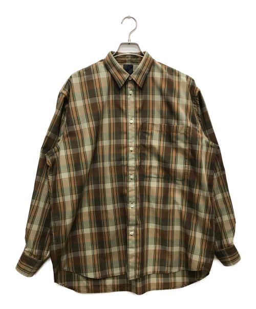 DAIWA PIER39（ダイワ ピア39）DAIWA PIER39 (ダイワ ピア39) TECH REGULAR COLLAR SHIRTS L/S PLAIDS ブラウン サイズ:Mの古着・服飾アイテム