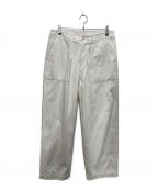 BLURHMSブラームス）の古着「Cotton Satin Baker Pants」｜アイボリー