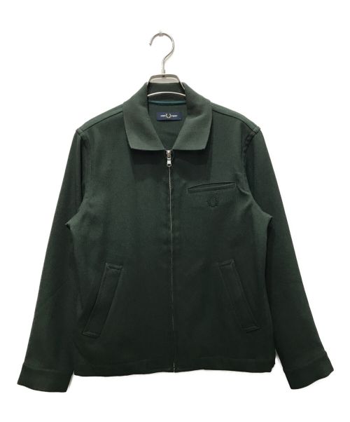 FRED PERRY（フレッドペリー）FRED PERRY (フレッドペリー) RIB COLLAR JACKET グリーン サイズ:Sの古着・服飾アイテム