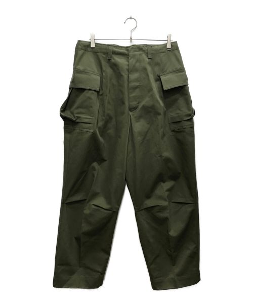 HAVERSACK（ハバーサック）HAVERSACK (ハバーサック) HERRINGBONE MILITALY PANTS グリーン サイズ:L 未使用品の古着・服飾アイテム