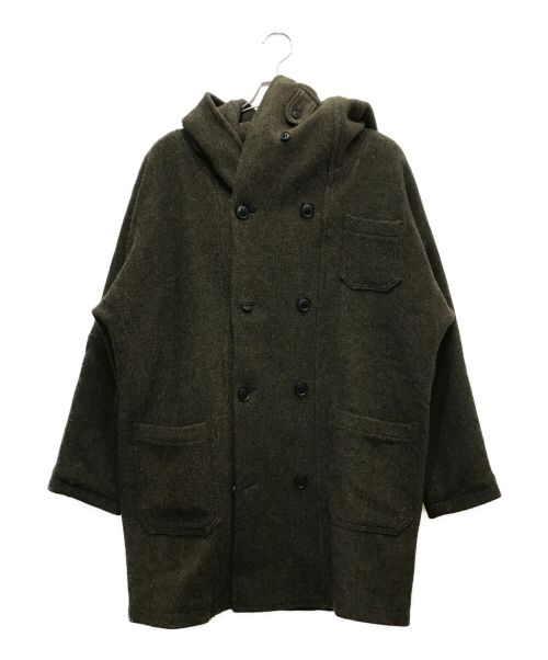 HACKNEY UNION WORKHOUSE（ハックニーユニオン ワークハウス）HACKNEY UNION WORKHOUSE (ハックニーユニオン ワークハウス) FISHERMAN LONG COAT オリーブ サイズ:38の古着・服飾アイテム