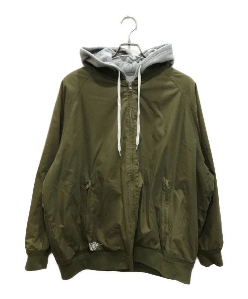 FreshService（フレッシュサービス）FreshService (フレッシュサービス) SWEAT HOODED SWING TOP/スウェットフーテッドスイングトップ オリーブ グレー サイズ:Mの古着・服飾アイテム