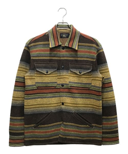 RRL（ダブルアールエル）RRL (ダブルアールエル) STRIPED WOOL WORKSHIRT マルチカラー サイズ:Sの古着・服飾アイテム