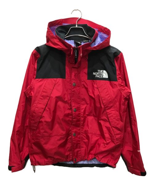 THE NORTH FACE（ザ ノース フェイス）THE NORTH FACE (ザ ノース フェイス) MOUNTAIN RAINTEX JACKET レッド×ブラック サイズ:Mの古着・服飾アイテム