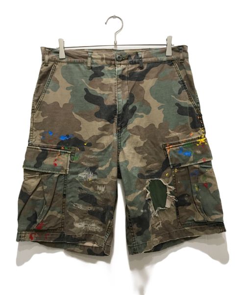 MARBLES（マーブルズ）MARBLES (マーブルズ) REMAKE CAMOUFLAGE SHORTS/リメイク カモフラージュ ショーツ オリーブ サイズ:XLの古着・服飾アイテム